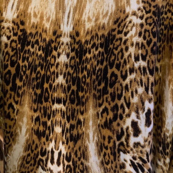 RED Animal Print Brown & Ivory Top - Picture 8 of 9